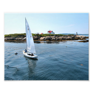 Ram Island Lighthouse, Maine Photo Print Fototryck