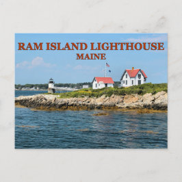 Ram Island Lighthouse, Maine Postcard Vykort