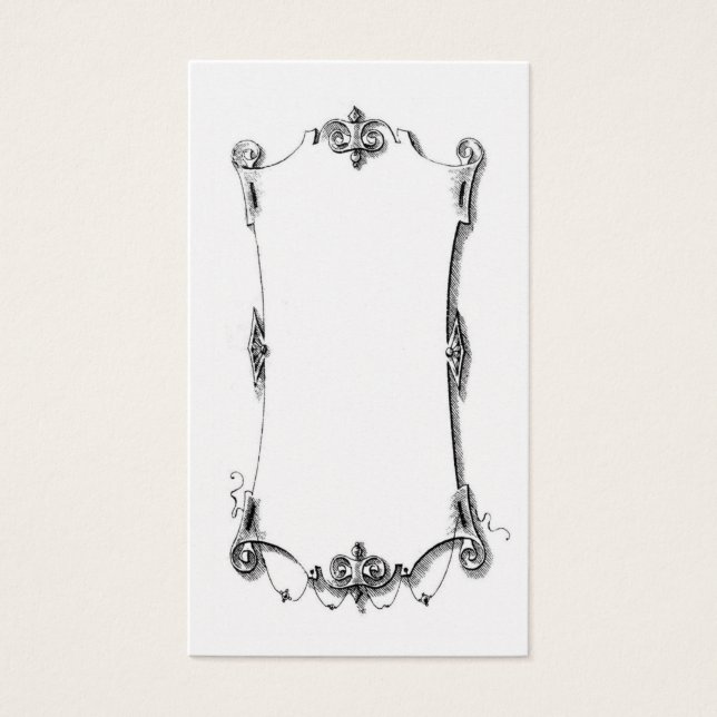 Ram-kort för rullande Fransk Visitkort (Framsidan)