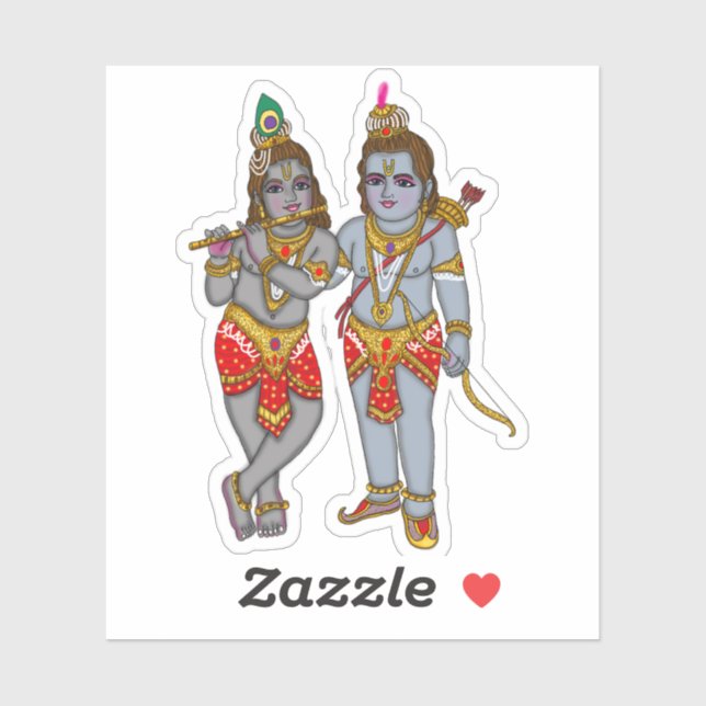 Ram & Krishna-dekal Klistermärken (Ark)