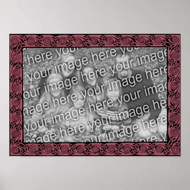 Ram lägger till ditt foto till den keltiska design poster (Framsidan)