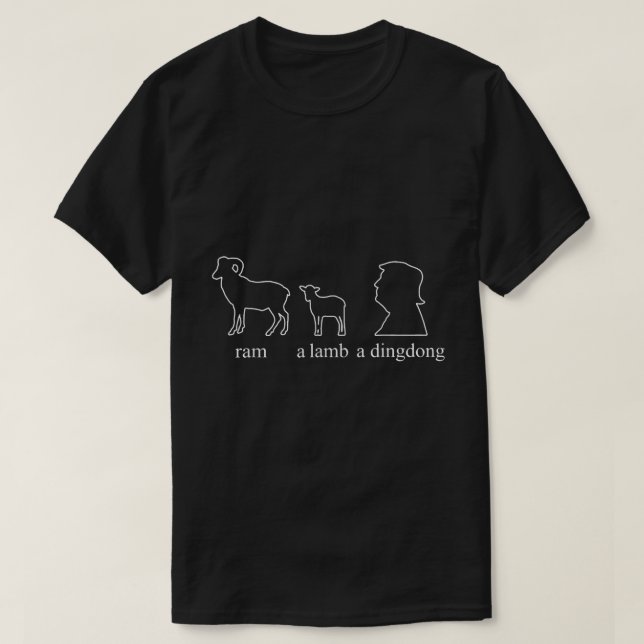 Ram Lamb Dingdong Funny Meme Tee (Design framsida)