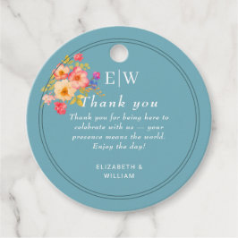 Ram med Ro, Bröllop stil på reflexblått Gåvor Etiketter