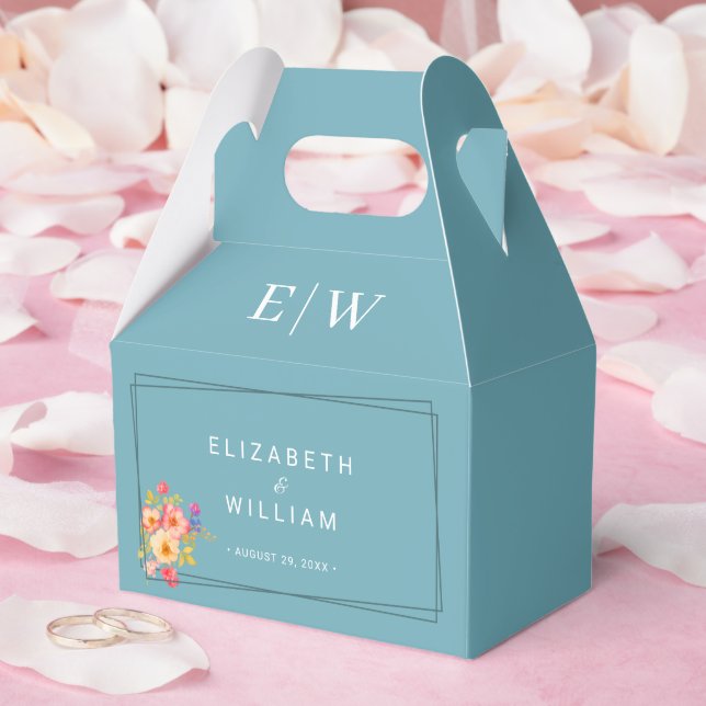 Ram med Ro, Bröllop stil på reflexblått Presentaskar (Bröllop)