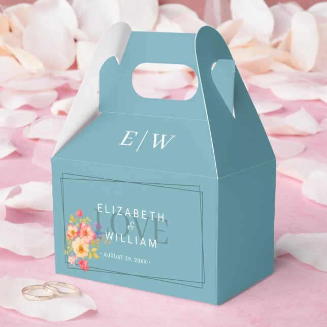 Ram med Ro, Bröllop stil på reflexblått Presentaskar (Bröllop)