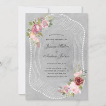 ram, mjuk rosa, burgundisk blommigt bröllop