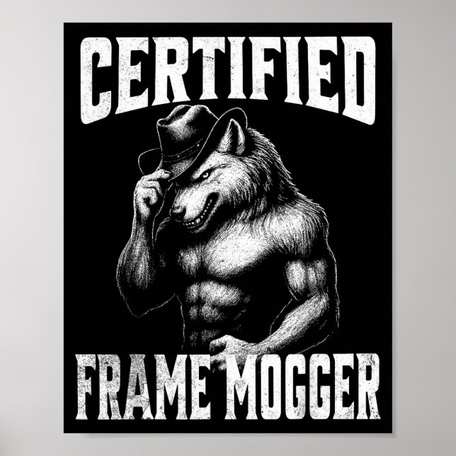 Ram-moggning - rolig pinsam alfavarg  poster (Framsidan)