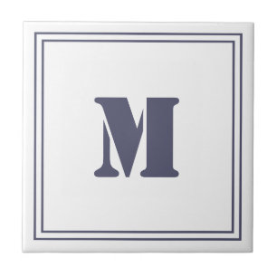 Ram Monogram White Tile Kakelplatta