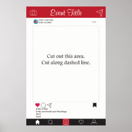 Ram Poster för Fotobås Rekvisita Design för Social