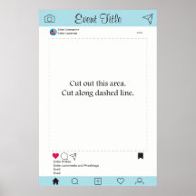 Ram Poster för Fotobås Rekvisita Design för Social