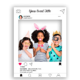 Ram Poster för Fotobås Rekvisita Design för Social