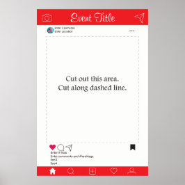 Ram Poster för Fotobås Rekvisita Design för Social