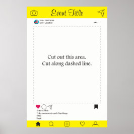 Ram-Poster för fotobås Rekvisita Design för social Poster