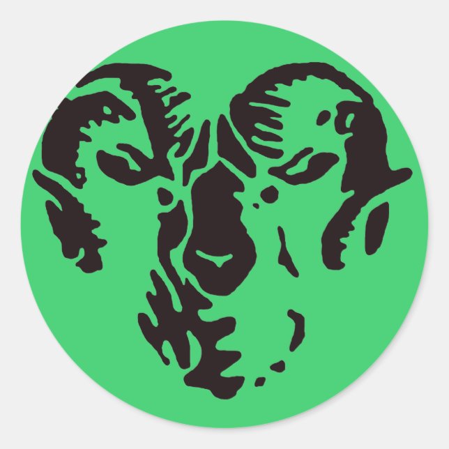 Ram Runt Klistermärke (Framsida)