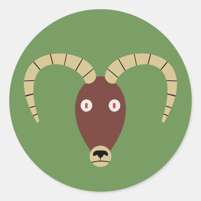 Ram Runt Klistermärke (Framsida)