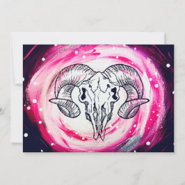 Ram Skull Art Julkort