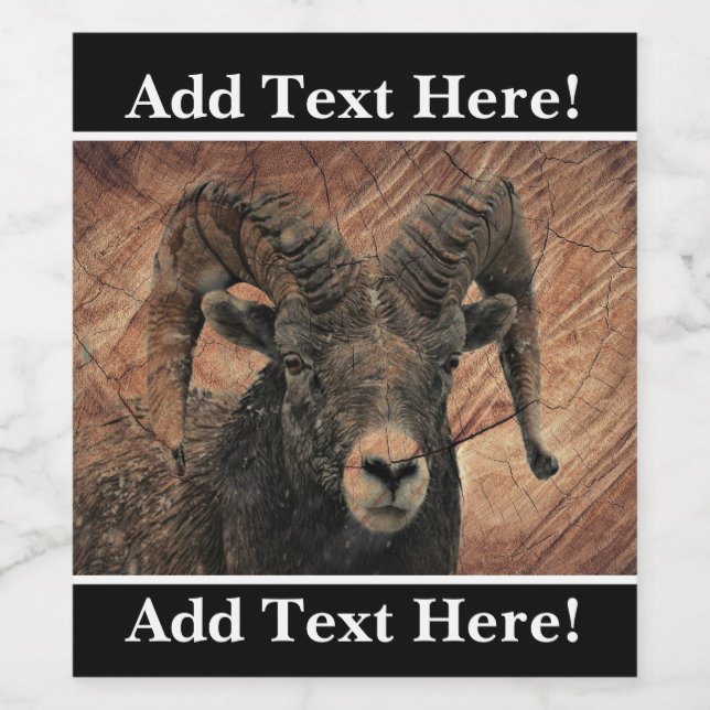 Ram Vinflaska Etikett (Singel etikett)