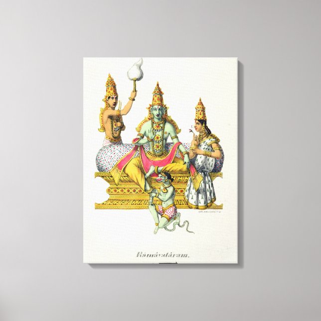 Rama, graverad av du Bouisi (färg litho) Canvastryck (Framsida)