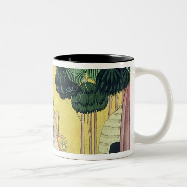 Rama och Lakshmana som medföljs av Visvamitra Två-Tonad Mugg (Höger)