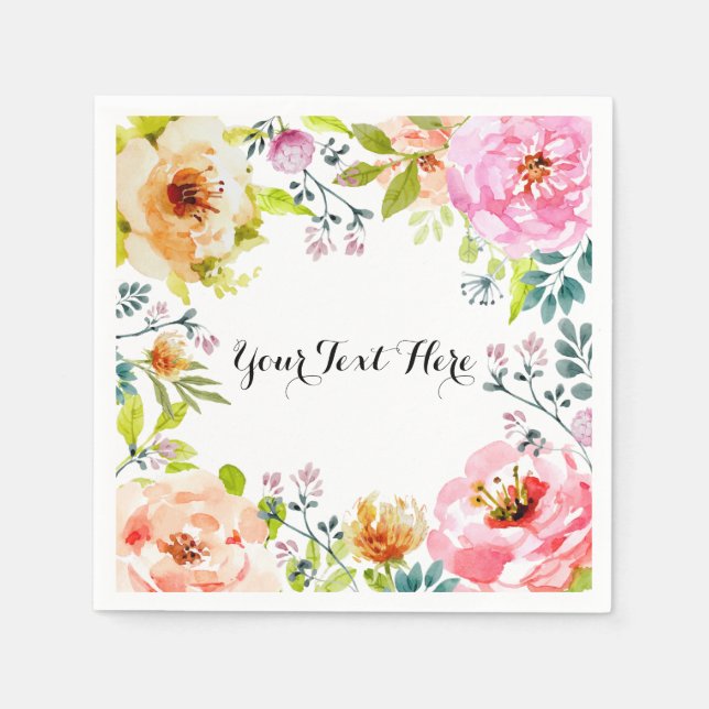 Ramad i Blommigt Pappersservett (Framsidan)