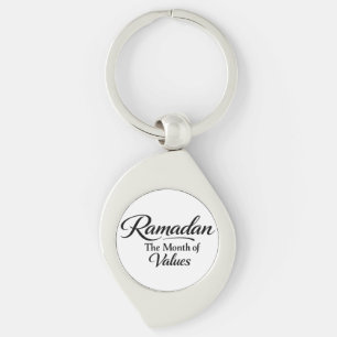 Ramadan av värden swirl silverfärgad nyckelring