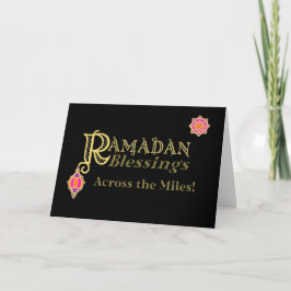 Ramadan Blessings över Miles Guld på Black Kort