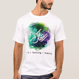 RAMADAN Calligraphy in Abstrakt Watercolor T-Shirt