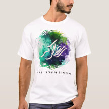 RAMADAN Calligraphy in Abstrakt Watercolor T-Shirt