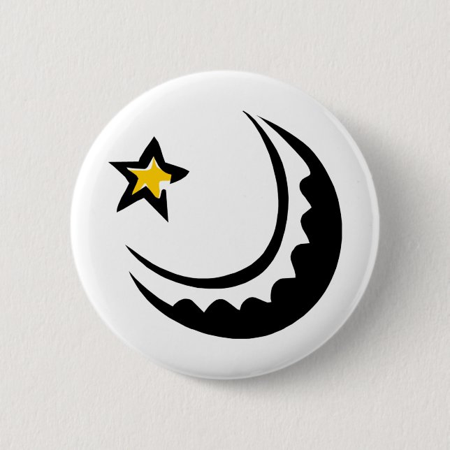 Ramadan Crescent Måne och Star Swoboda osh Knapp (Framsida)