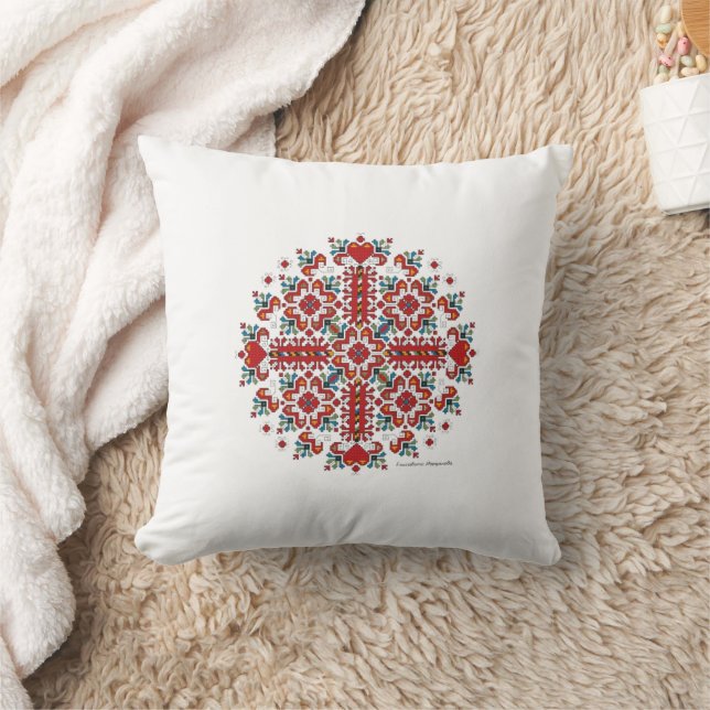 Ramadan Dekoration Embroidery mönster Red Färg Kudde (Filt)