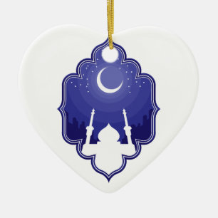 Ramadan & Eid al-FitrMubarak hälsning Julgransprydnad Keramik