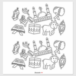 Ramadan Eid Muslim Helgdag Stickers Klistermärken