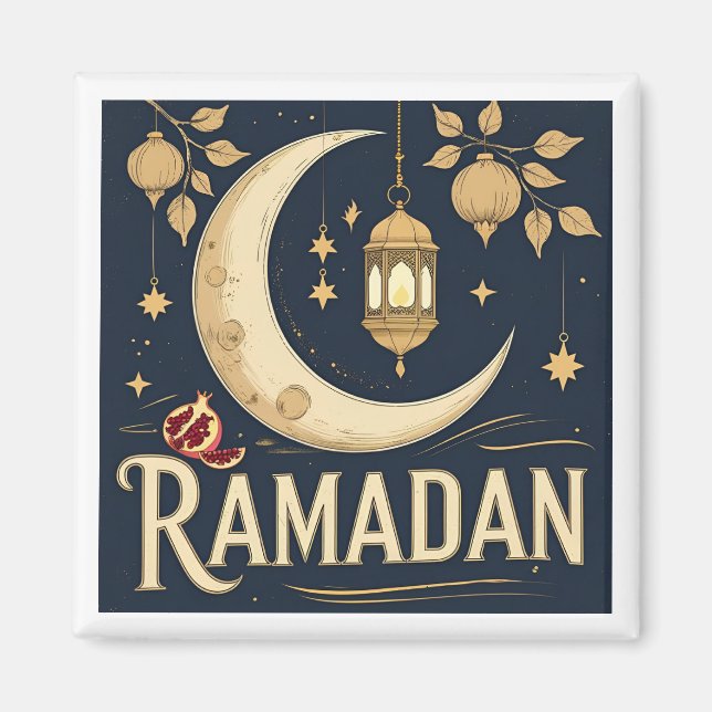 Ramadan fångar upp ljus, rytm och reflektion magnet (Framsidan)