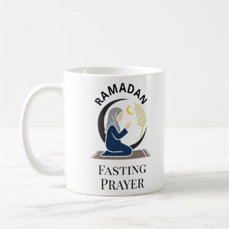 Ramadan Fasta Bön Kvinna Hijab Islamisk Grafik Kaffemugg