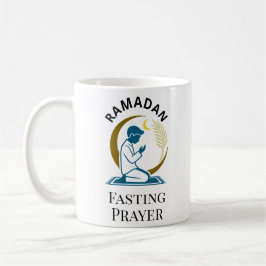 Ramadan fasta bön man islamisk vektor grafik kaffemugg