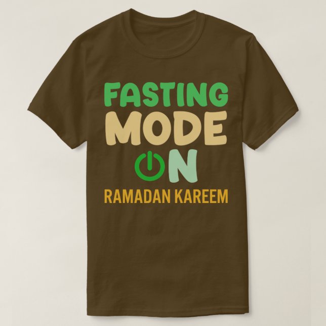 Ramadan Fasting Mode på Lycklig Ramadan Muslims H T Shirt (Design framsida)