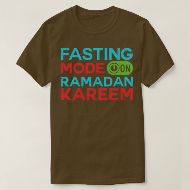 Ramadan Fasting Mode på Lycklig Ramadan Muslims H T Shirt (Design framsida)