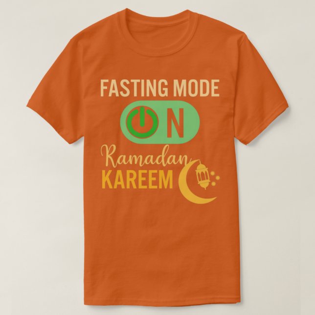 Ramadan Fasting Mode på Lycklig Ramadan Muslims H T Shirt (Design framsida)