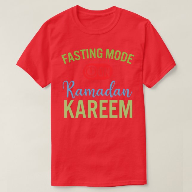 Ramadan Fasting Mode på Lycklig Ramadan Muslims H T Shirt (Design framsida)