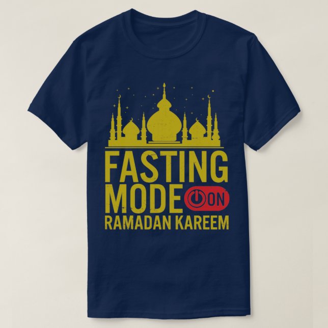 Ramadan Fasting Mode på Lycklig Ramadan Muslims H T Shirt (Design framsida)