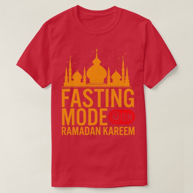 Ramadan Fasting Mode på Lycklig Ramadan Muslims H T Shirt (Design framsida)