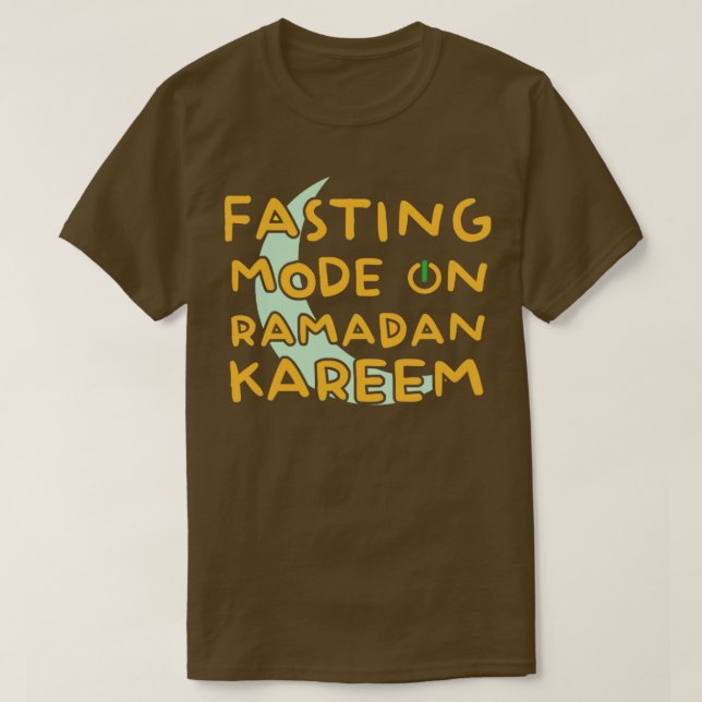 Ramadan Fasting Mode på Lycklig Ramadan Muslims H T Shirt (Design framsida)