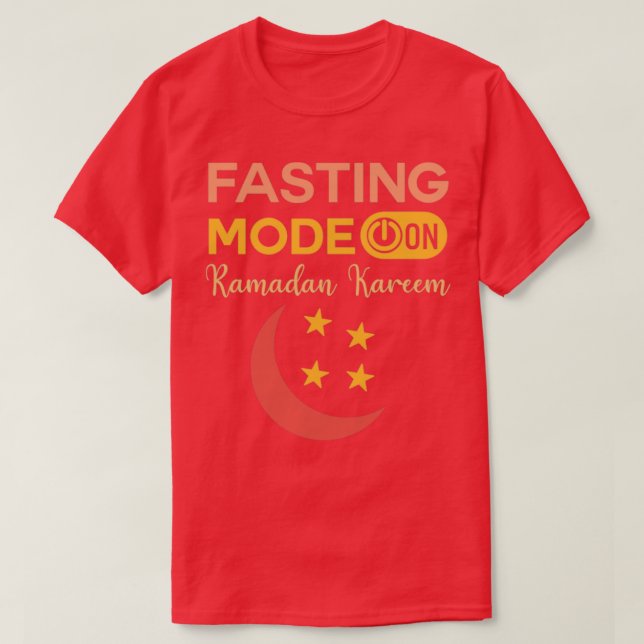 Ramadan Fasting Mode på Lycklig Ramadan Muslims H T Shirt (Design framsida)