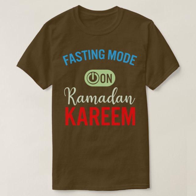 Ramadan Fasting Mode på Lycklig Ramadan Muslims H T Shirt (Design framsida)