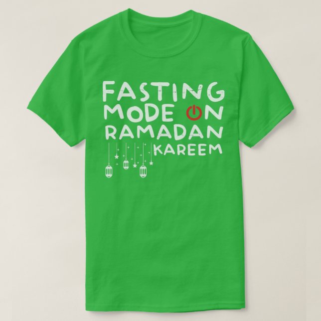 Ramadan Fasting Mode på Lycklig Ramadan Muslims H T Shirt (Design framsida)