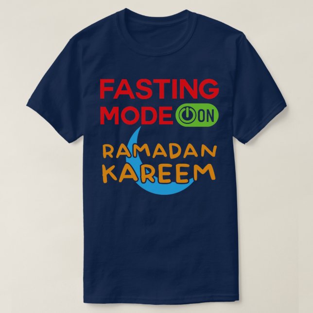 Ramadan Fasting Mode på Lycklig Ramadan Muslims H T Shirt (Design framsida)