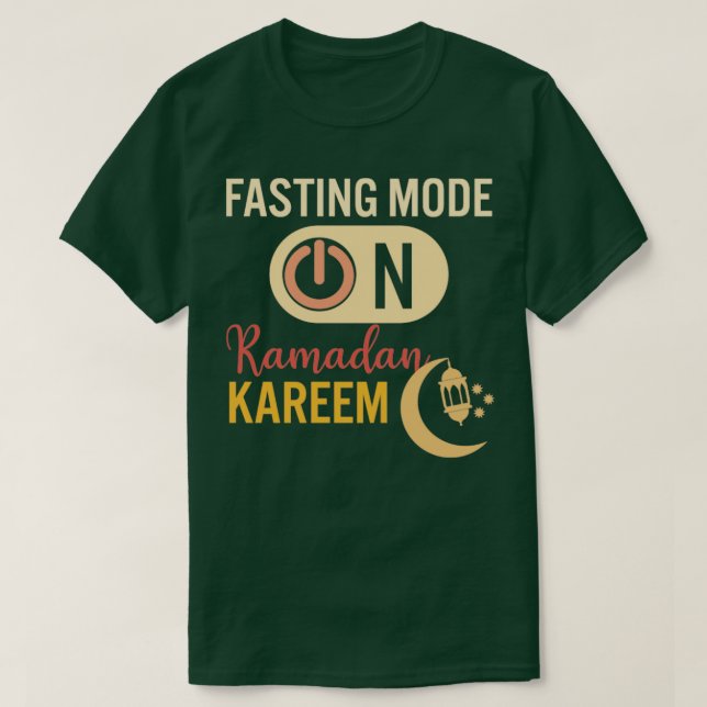 Ramadan Fasting Mode på Lycklig Ramadan Muslims H T Shirt (Design framsida)