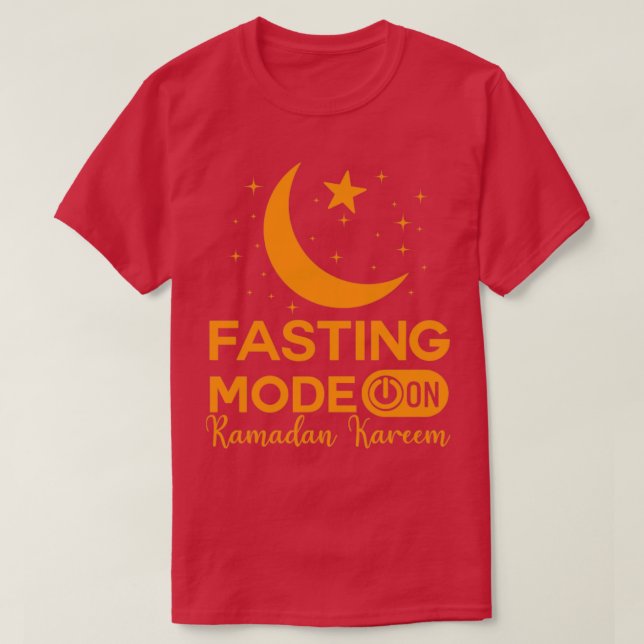 Ramadan Fasting Mode på Lycklig Ramadan Muslims H T Shirt (Design framsida)
