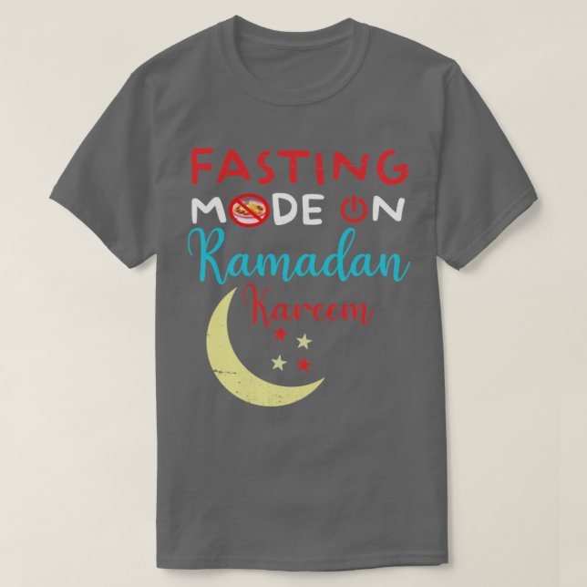 Ramadan Fasting Mode på Lycklig Ramadan Muslims H T Shirt (Design framsida)