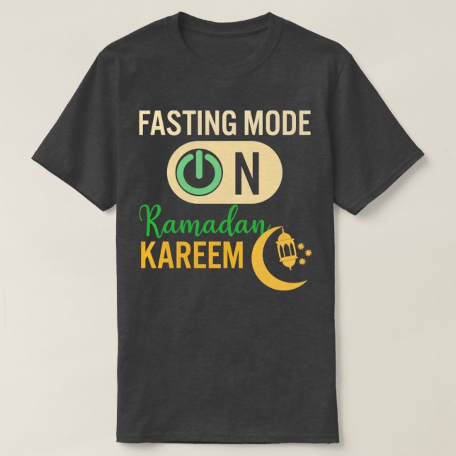 Ramadan Fasting Mode på Lycklig Ramadan Muslims H T Shirt (Design framsida)